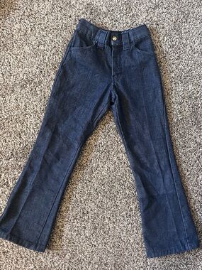 Vintage 90s Farah Kids Dark Blue Slim Jeans